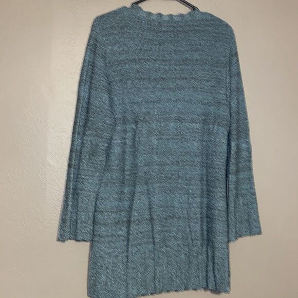 Ladies Brenda French for French Rags Turquoise and gray Cardigan size Large - Picture 7 of 11